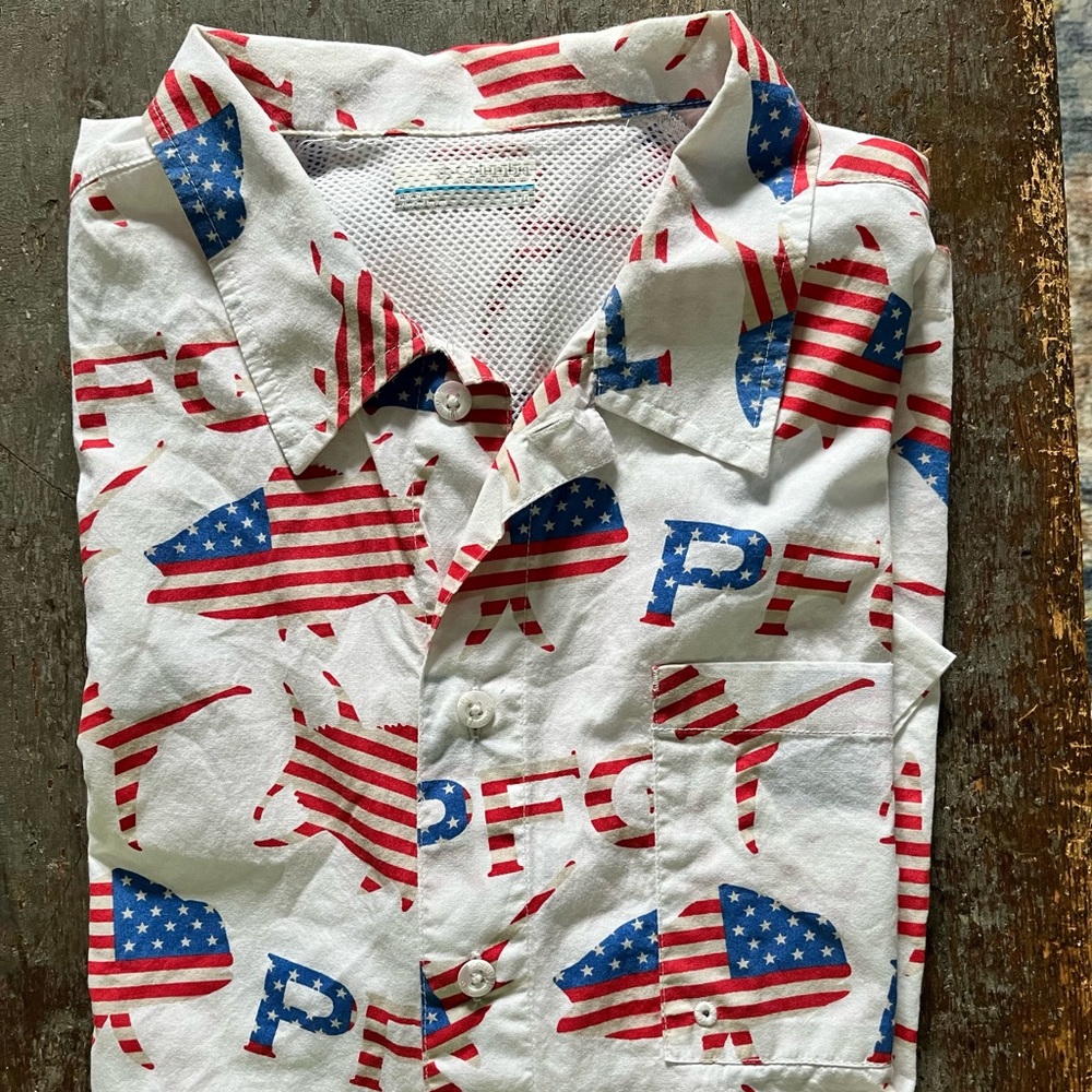 Columbia PFG Patriotic shirt